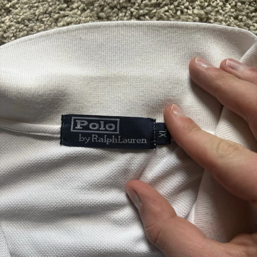 Vintage 90s Polo Ralph Lauren Embroidered Big Crest Polo Shirt Men's M/L Boxy